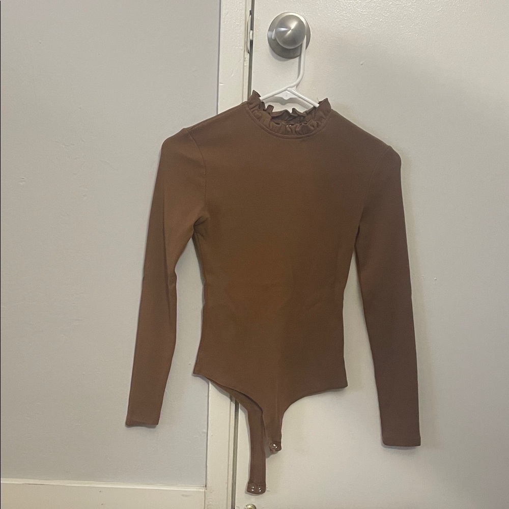 Brown Long Sleeve Bodysuit